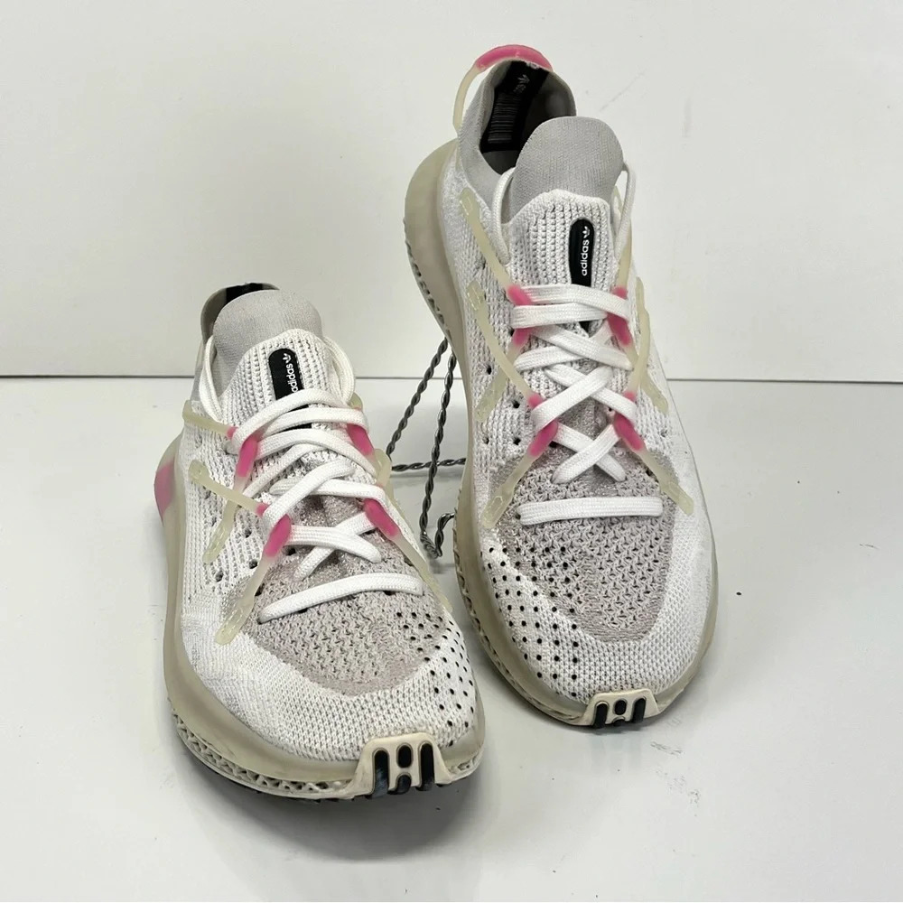 ADIDAS Men's White and pink 4D FUSIO CLOUD  running sneakers size 9.5 - Picture 5 of 13
